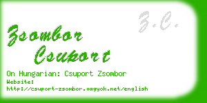 zsombor csuport business card